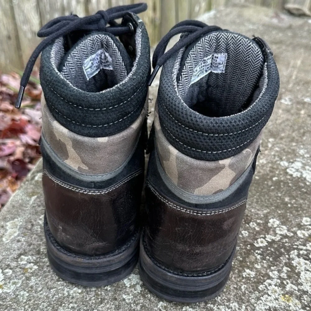 UNIONBAY Men’s Distressed‎ Leather Mid-Top Boots - Size 11